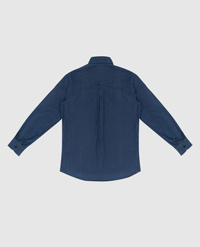 Stefano Ricci Children's dark blue patterned shirt YC002676EX1651