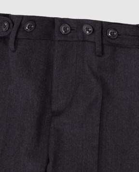 Stefano Ricci Children's dark gray wool trousers Y1T0900000W0018C