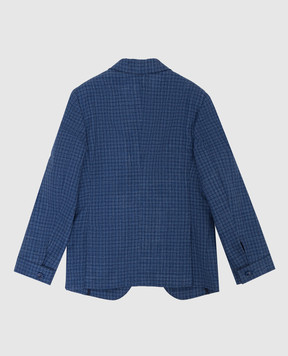 Stefano Ricci Patterned wool and cashmere children's blazer Y1RSGD22T4HC5004
