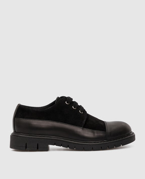 Stefano Ricci Kids Black Suede Derbies YRU11G871SPSD