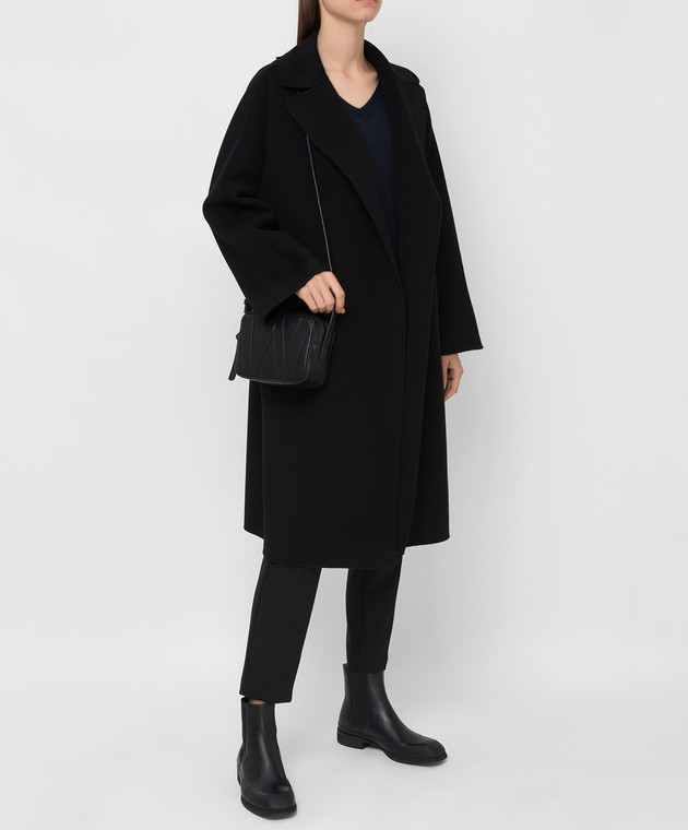 Max Mara Weekend Rovo black wool wrap coat ROVO acheter en ligne chez Symbol