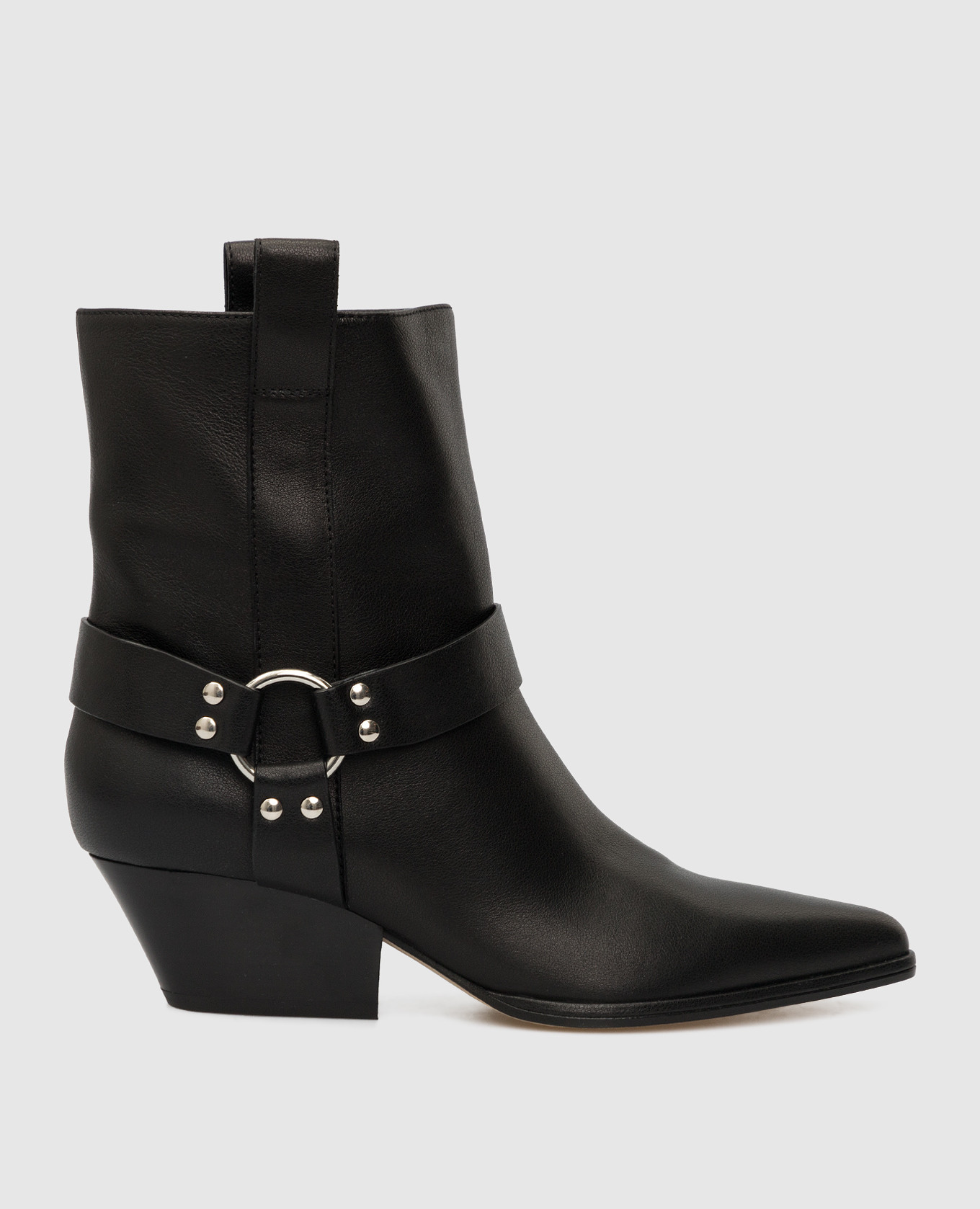 

Leather Cossacks Janye with straps Sergio Rossi, Черный
