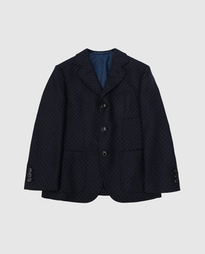 Stefano Ricci Children's patterned wool blazer Y1RSGD3300W805