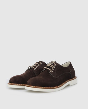 Stefano Ricci Children's suede derbies YRU04G840SD