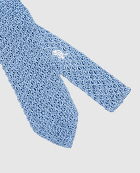 Stefano Ricci Children's light blue silk tie YCRM1600SETA