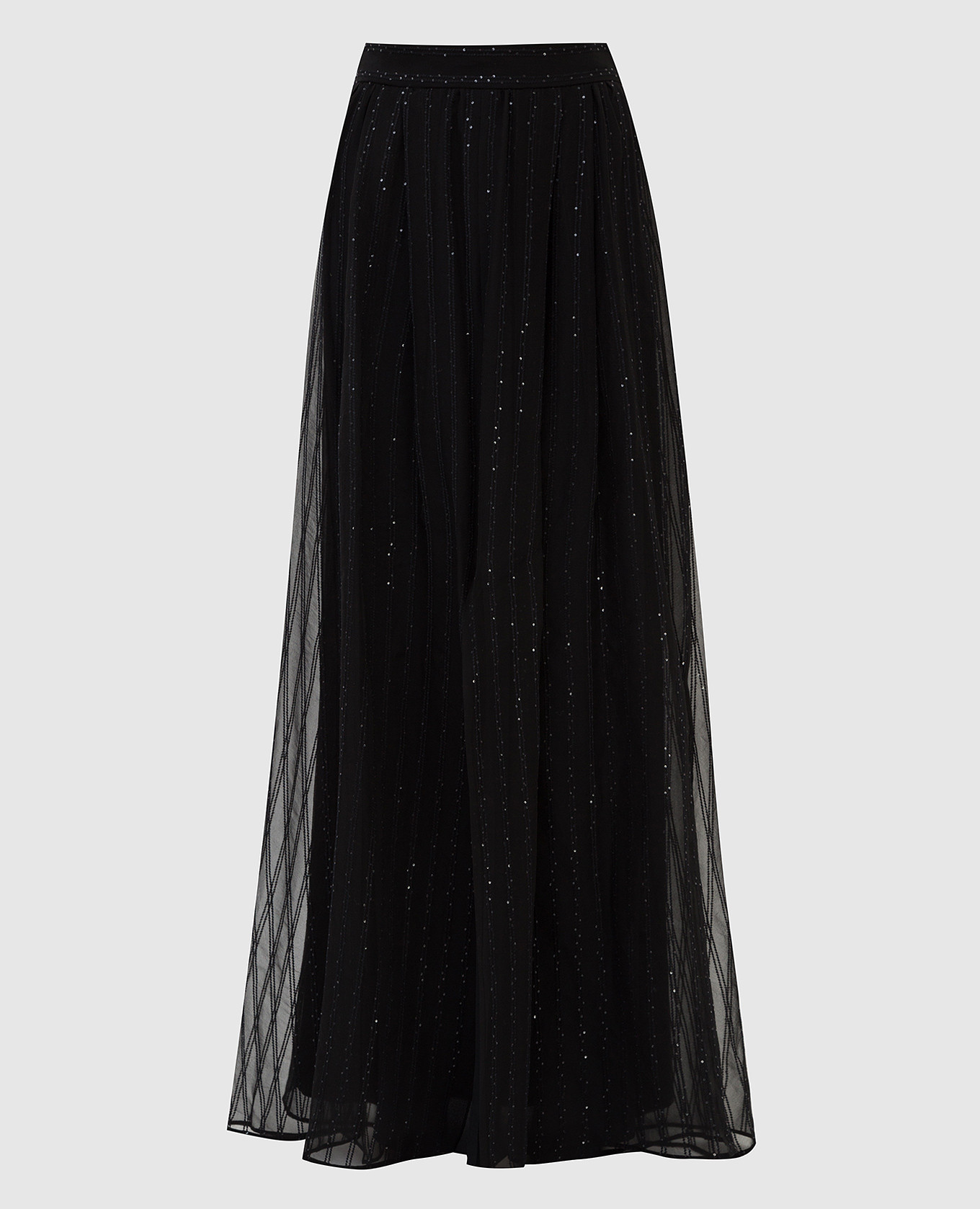 

Sequined silk skirt with slit Brunello Cucinelli, Black