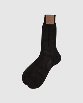 Stefano Ricci Black silk socks C013UN0005C013UN
