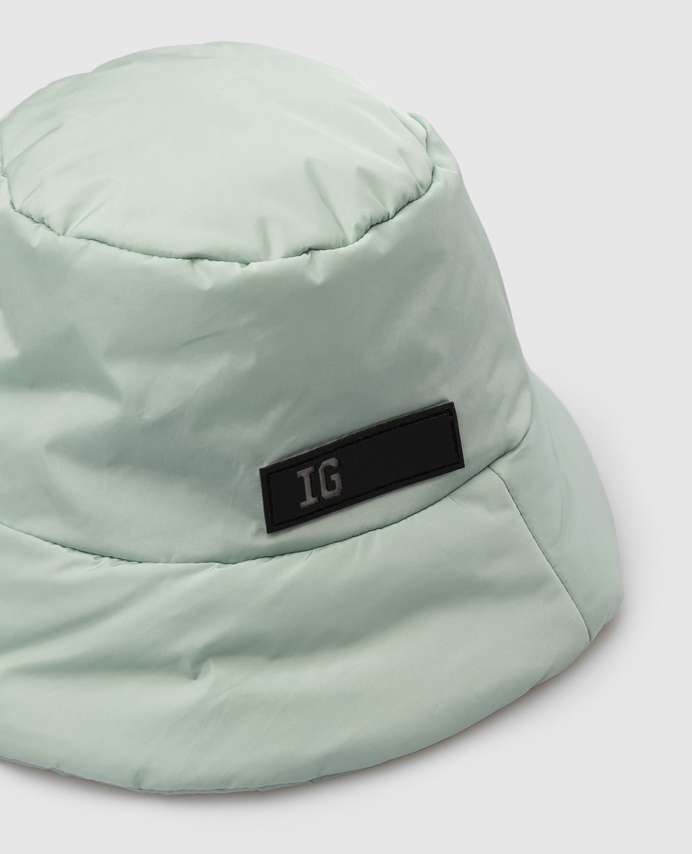 

Children's panama mint color with a patch Il Gufo, Light blue