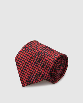Stefano Ricci Red silk tie in pattern pattern CH41029