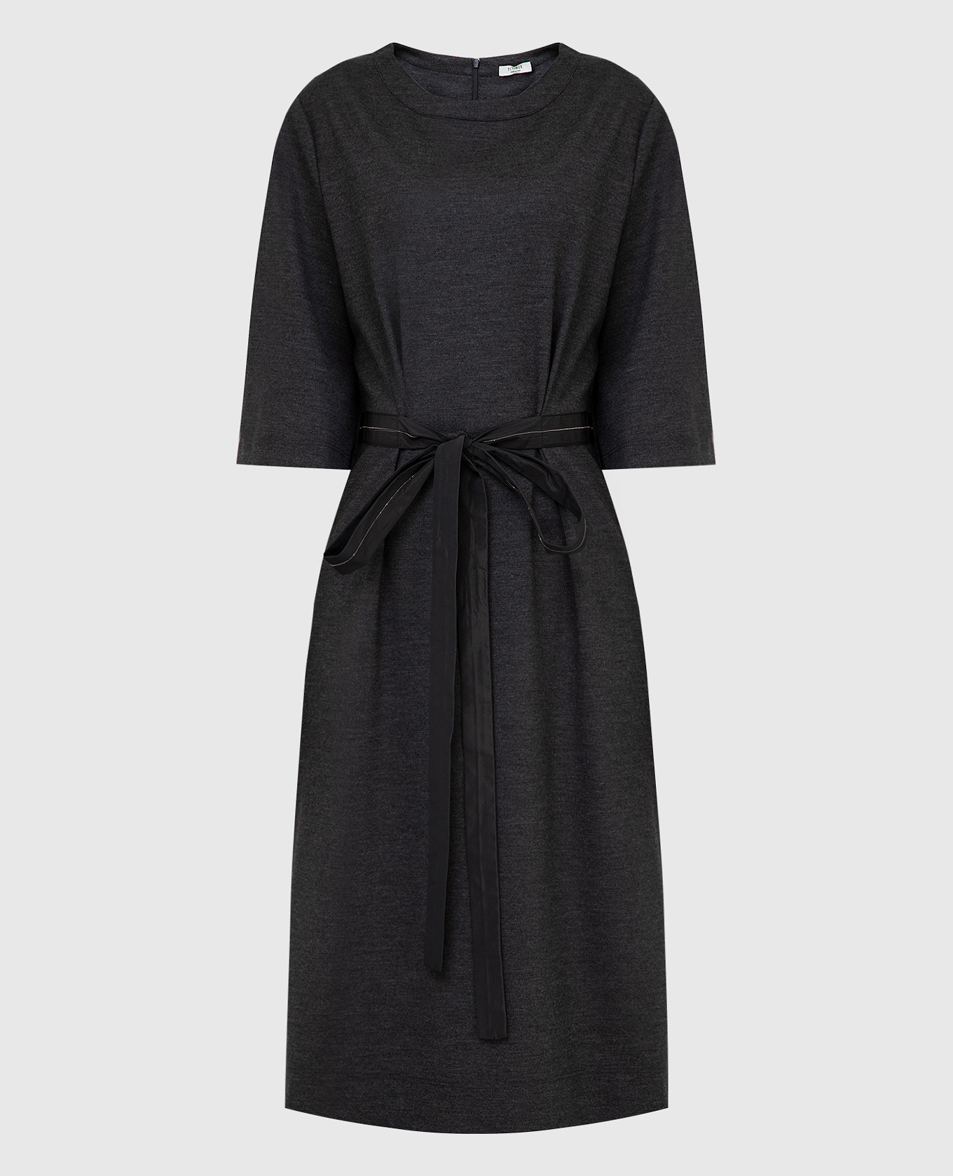 

Charcoal tucked dress Peserico, Серый