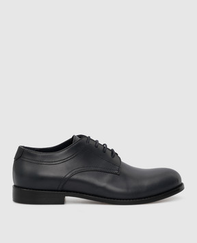 Stefano Ricci Kids Navy Leather Derbies YRU59CG867SP