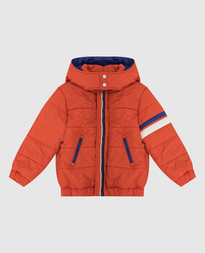 Stefano Ricci Children's orange jacket with contrasting inserts YAJ6S00020TENYLD