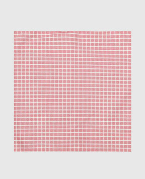 Stefano Ricci Children's light burgundy plaid pasha scarf YFZ25LJ1655