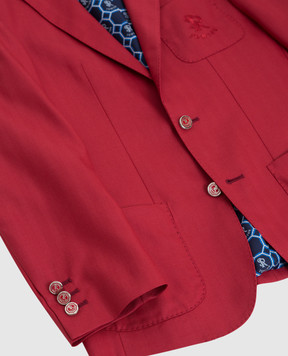 Stefano Ricci Monogram children's light burgundy wool jacket Y3RF376R00HC2975