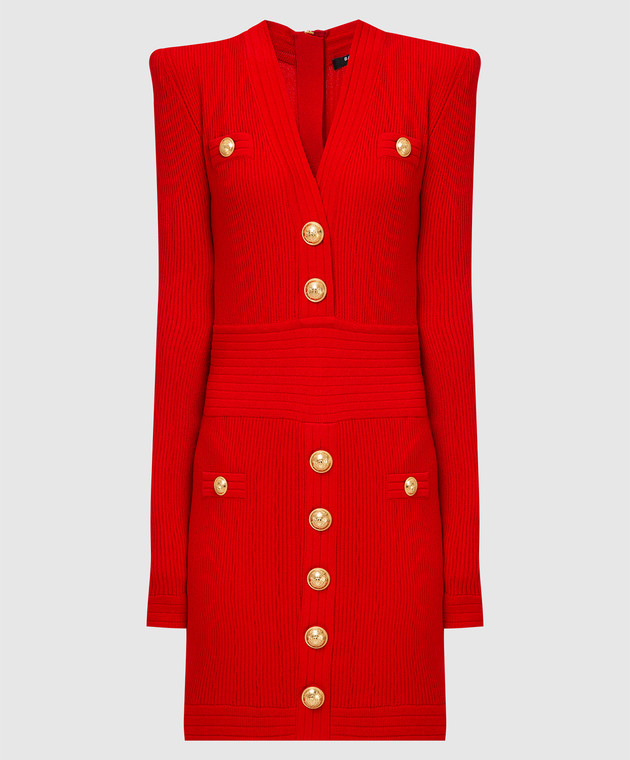 Balmain - Red mini dress with studs WF0R8060K211 - shop with Hungary delivery at Symbol Balmain - Red mini dress with studs WF0R8060K211 - shop with Hungary delivery at Symbol