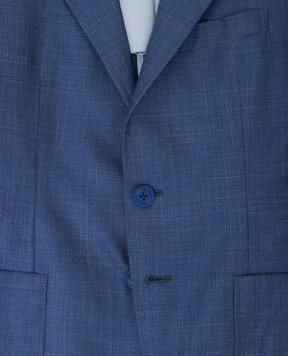 Stefano Ricci Children's blue blazer in silk, wool and linen Y1RSGDCSP0KWL01B