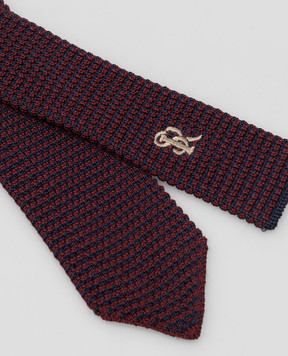 Stefano Ricci Children's burgundy patterned silk tie YCRMTSR916