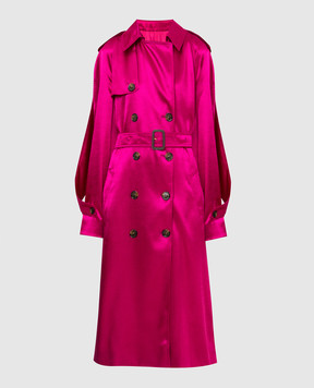 ALEXANDRE VAUTHIER Fuchsia double-breasted trench coat 214COA14001555