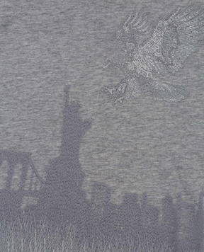 Stefano Ricci Children's gray t-shirt with embroidery YNH84001NY803