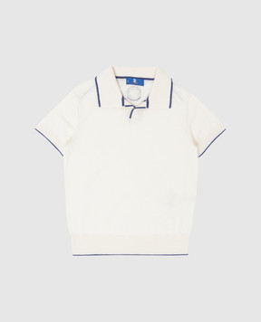Stefano Ricci Baby polo in light beige silk, cashmere and linen KY16000PSBY19201