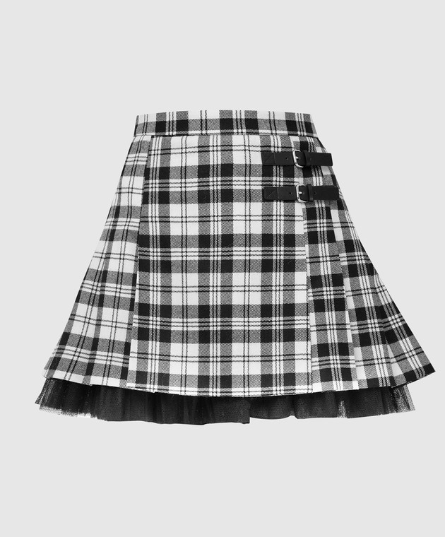 Red Valentino - White checked wool skirt WR3RAG2860U - shop