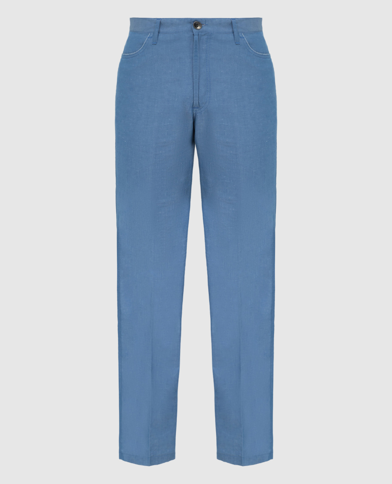 

Blue linen and cotton trousers Castello d'Oro, Light blue