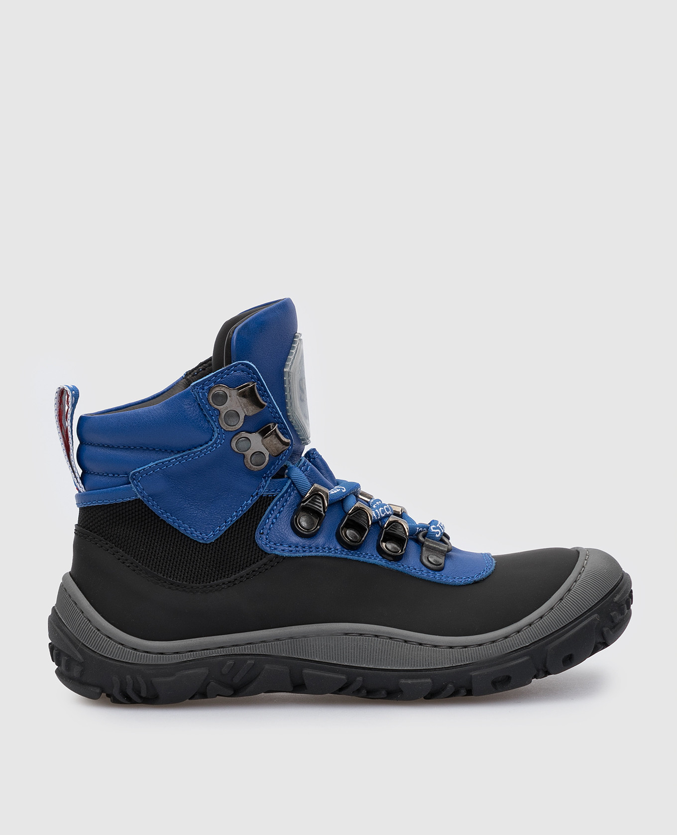 Children's blue boots with emblem stefano ricci