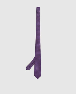Stefano Ricci Children's purple tie and handkerchief set YDH27027