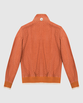Stefano Ricci Children's orange python leather jacket YAJ6200010PITNBK