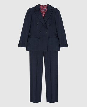 Stefano Ricci Patterned wool suit for children Y3SF378950W803