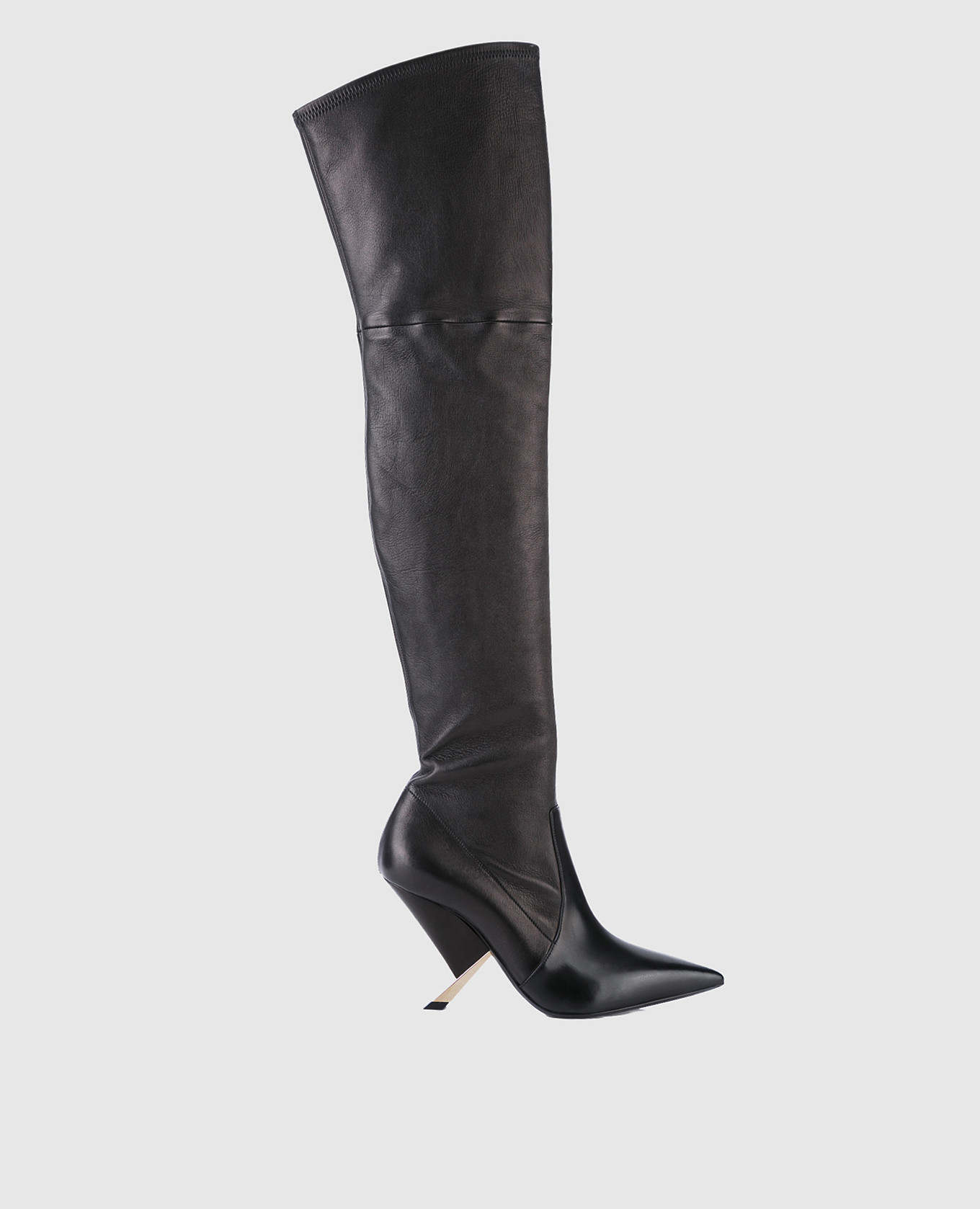 Нет в наличии black leather over the knee boots casadei