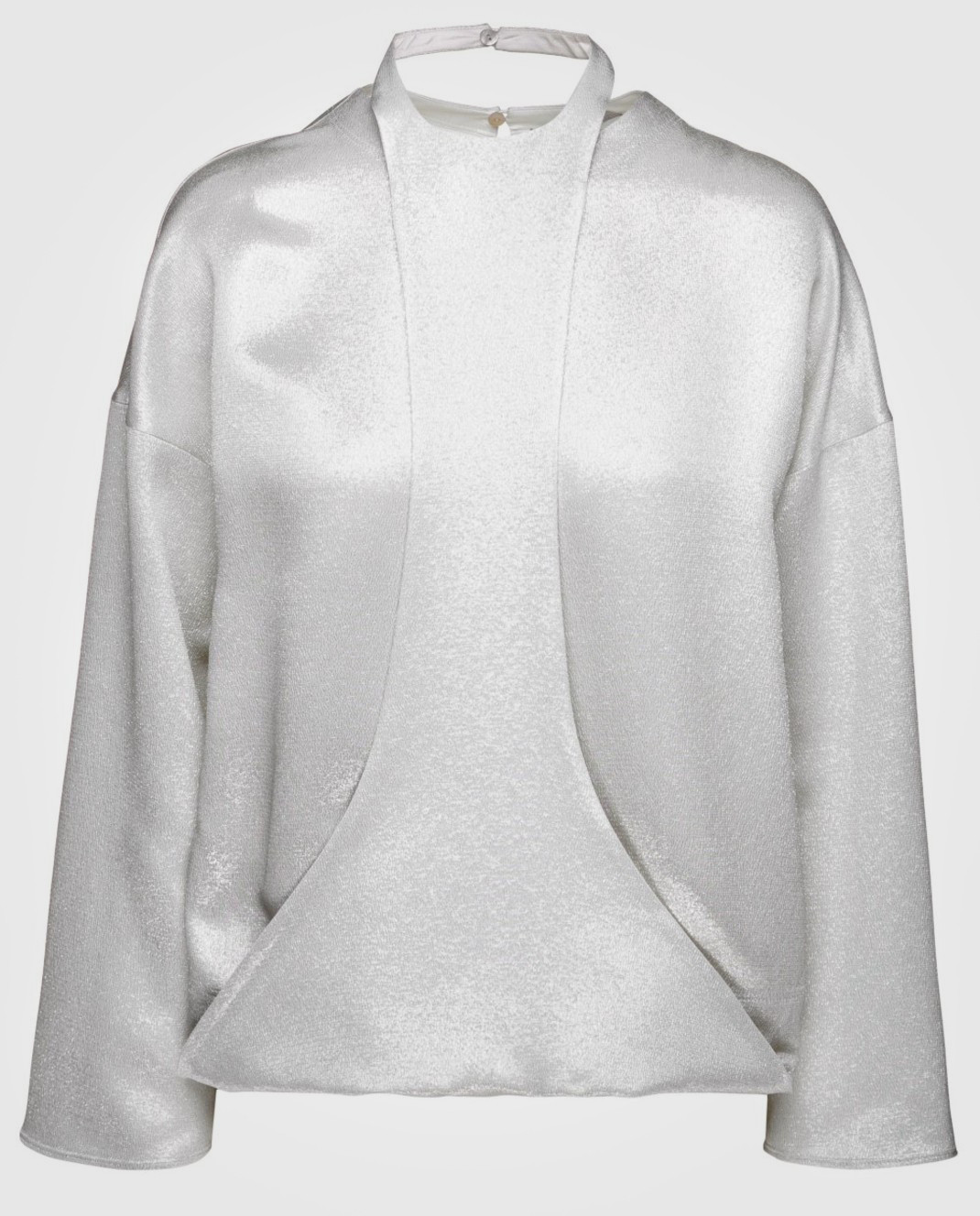 Silver long sleeve blouse