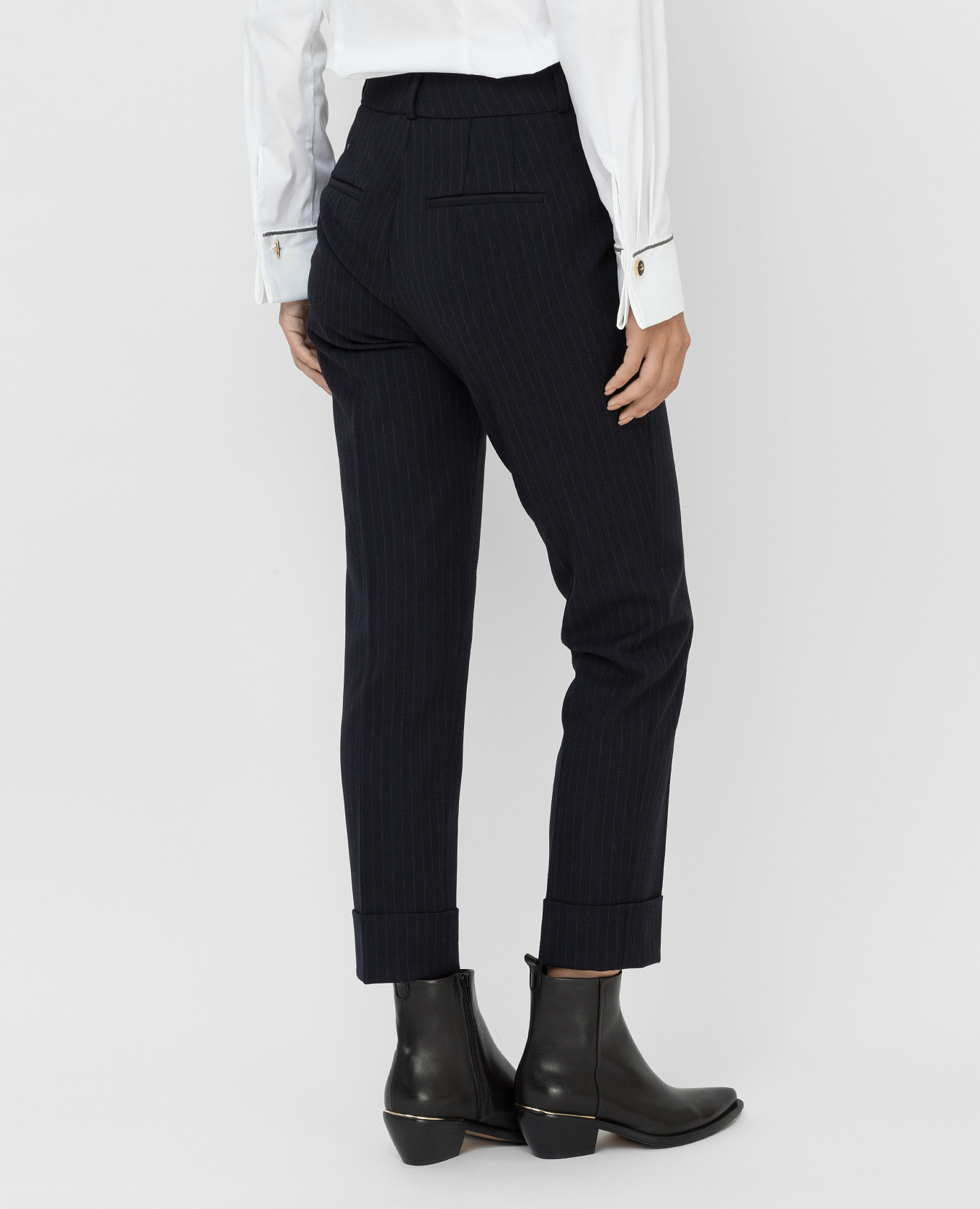 

Navy blue striped trousers Peserico