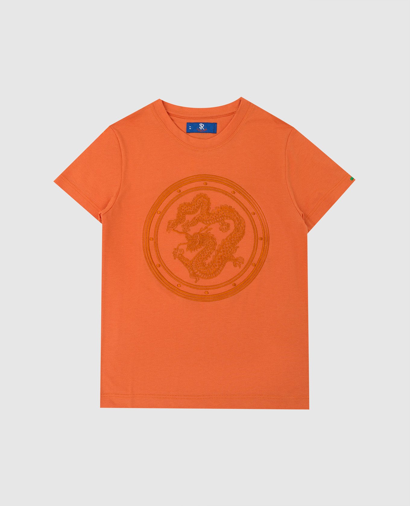 

Children's orange t-shirt with embroidery Stefano Ricci