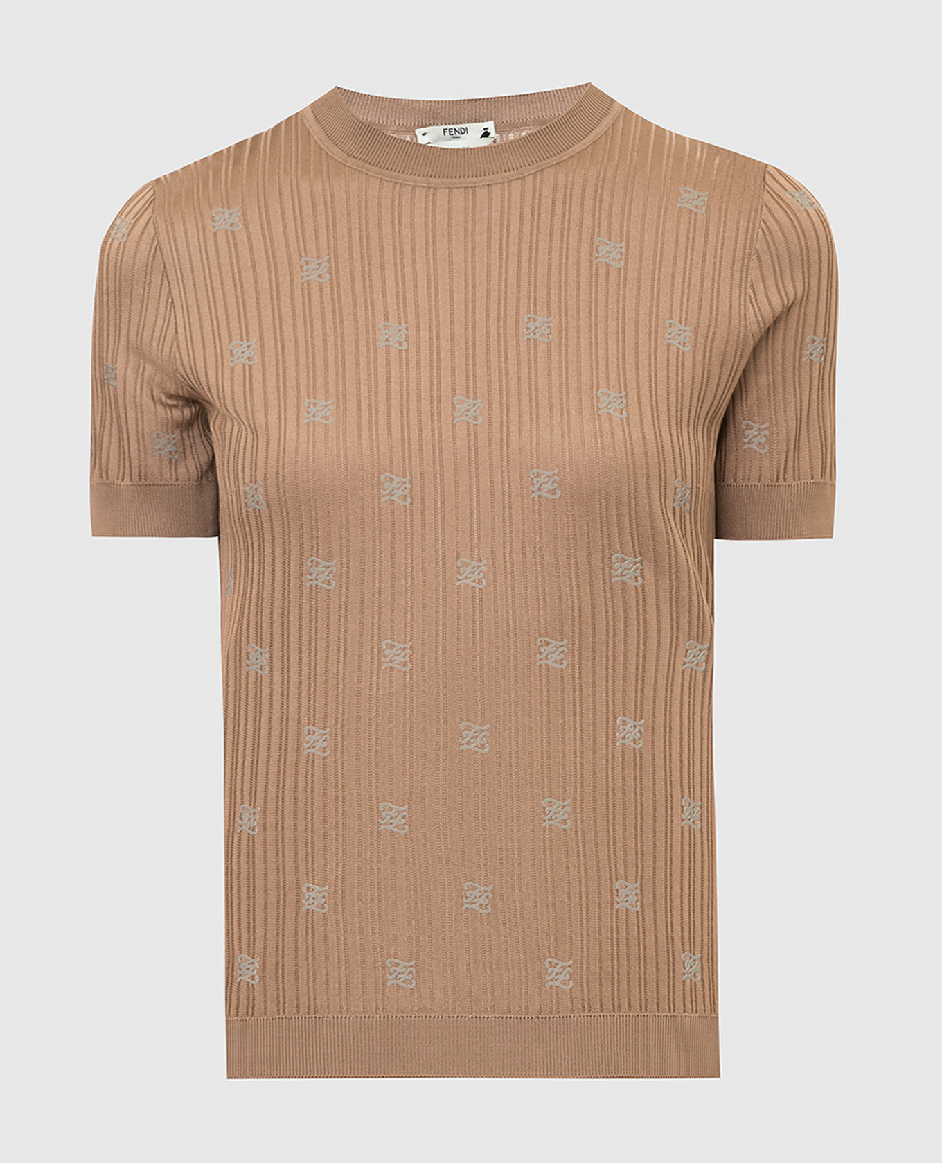 

T-shirt in FF Karligraphy pattern Fendi, Brown