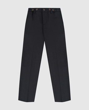 Stefano Ricci Children's dark gray wool trousers Y1T0900000W609