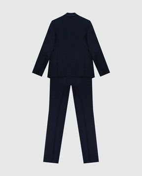 Stefano Ricci Children's dark blue wool suit Y2SF37B951W0001A
