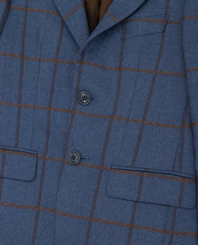 Stefano Ricci Checked cashmere jacket for children Y1RF732000HC5410