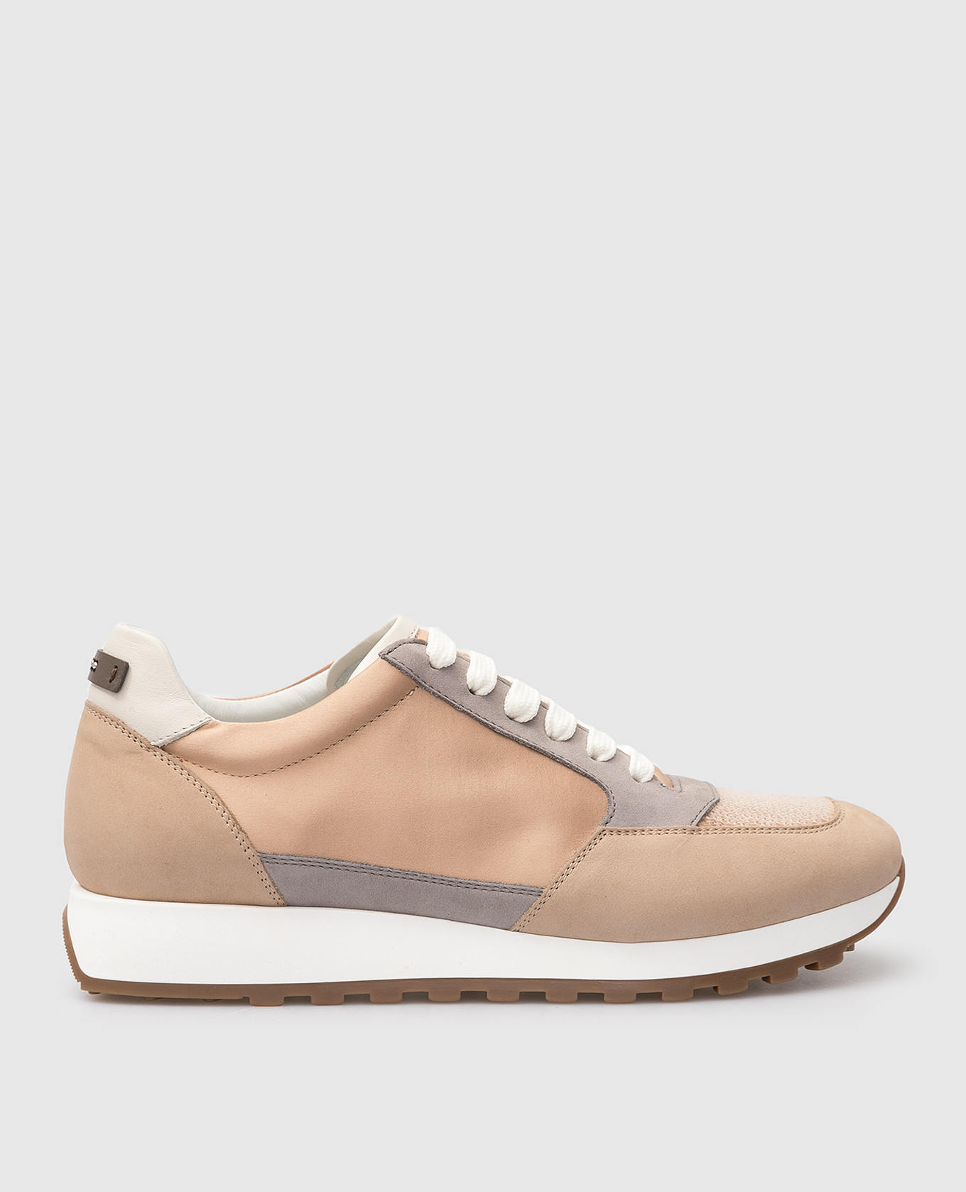 

Sneakers with sequins and contrast inserts Peserico, Бежевый