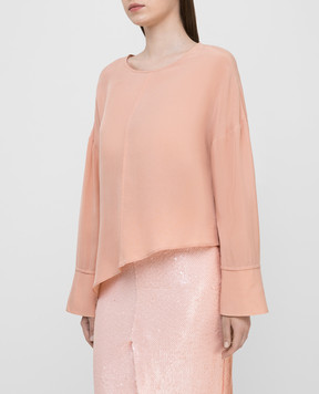 Sally LaPointe Peach blouse RS19208202