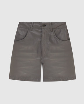 Simonetta Ravizza Zinnia gray leather shorts ZINNIA