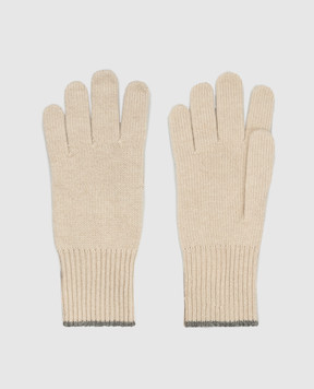 Brunello Cucinelli Light beige cashmere gloves M2293118