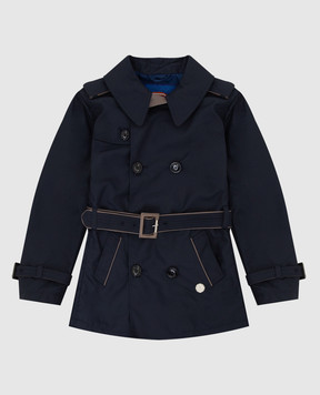 Stefano Ricci Children's navy blue trench coat YAJ7200030RS0003