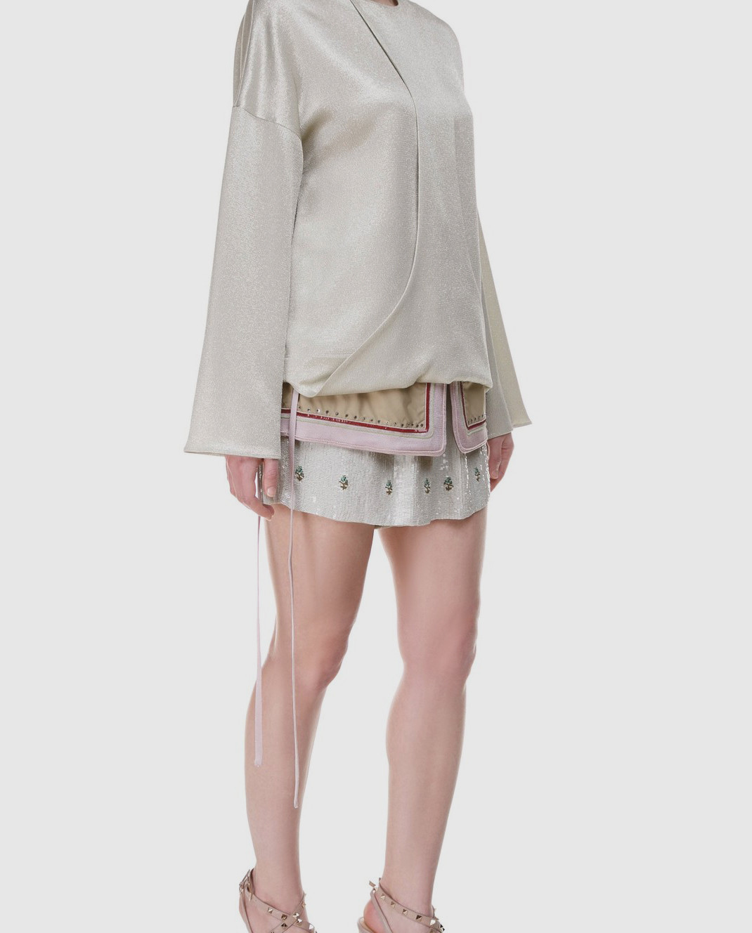 

Silver blouse Valentino