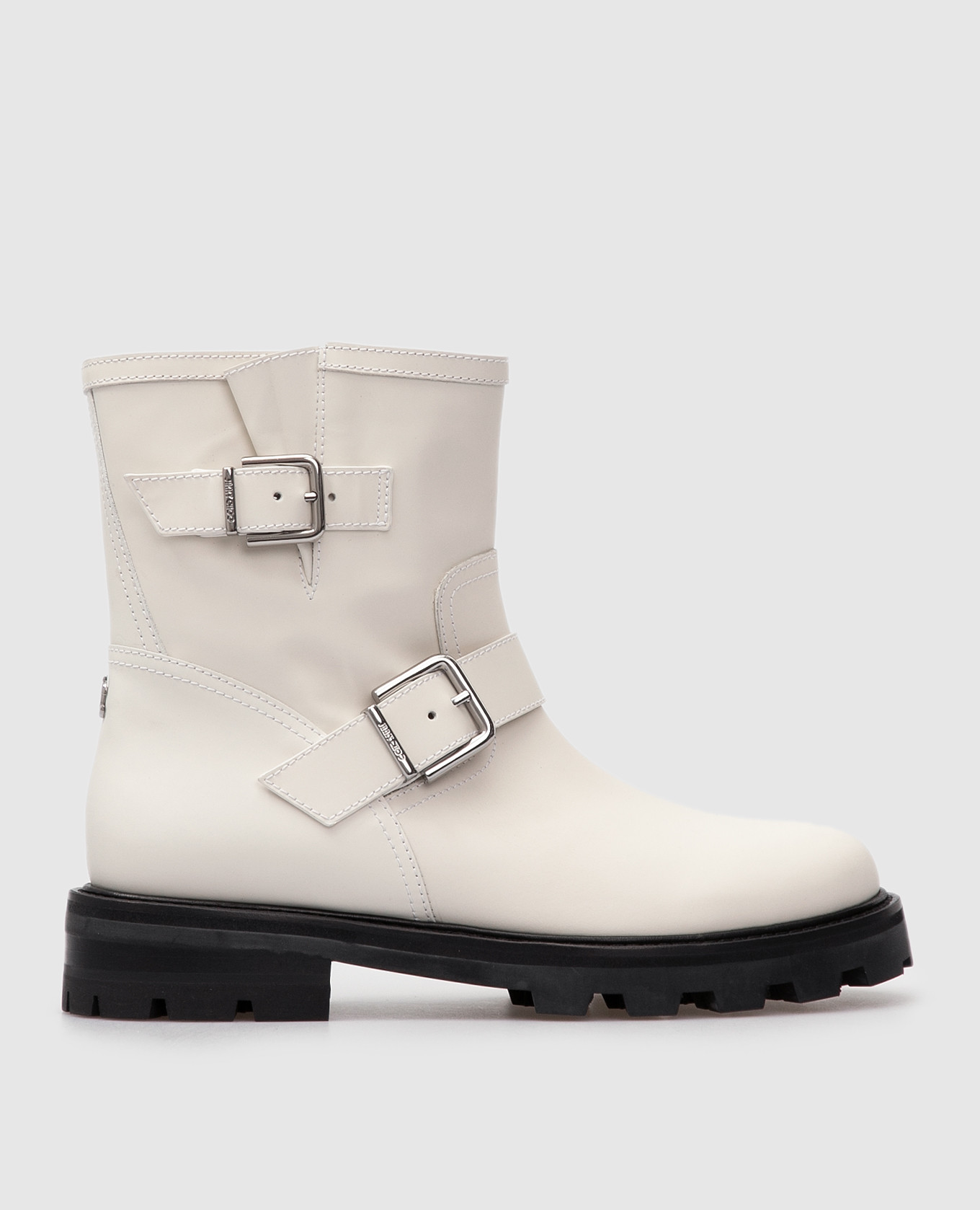 Reducere Jimmy Choo Youth II white leather strappy boots