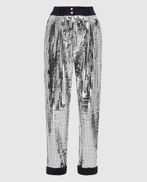 Balmain Silver pants RF25397J078