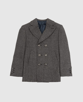 Stefano Ricci Children's patterned double-breasted coat Y1ZFPC6000W0003A