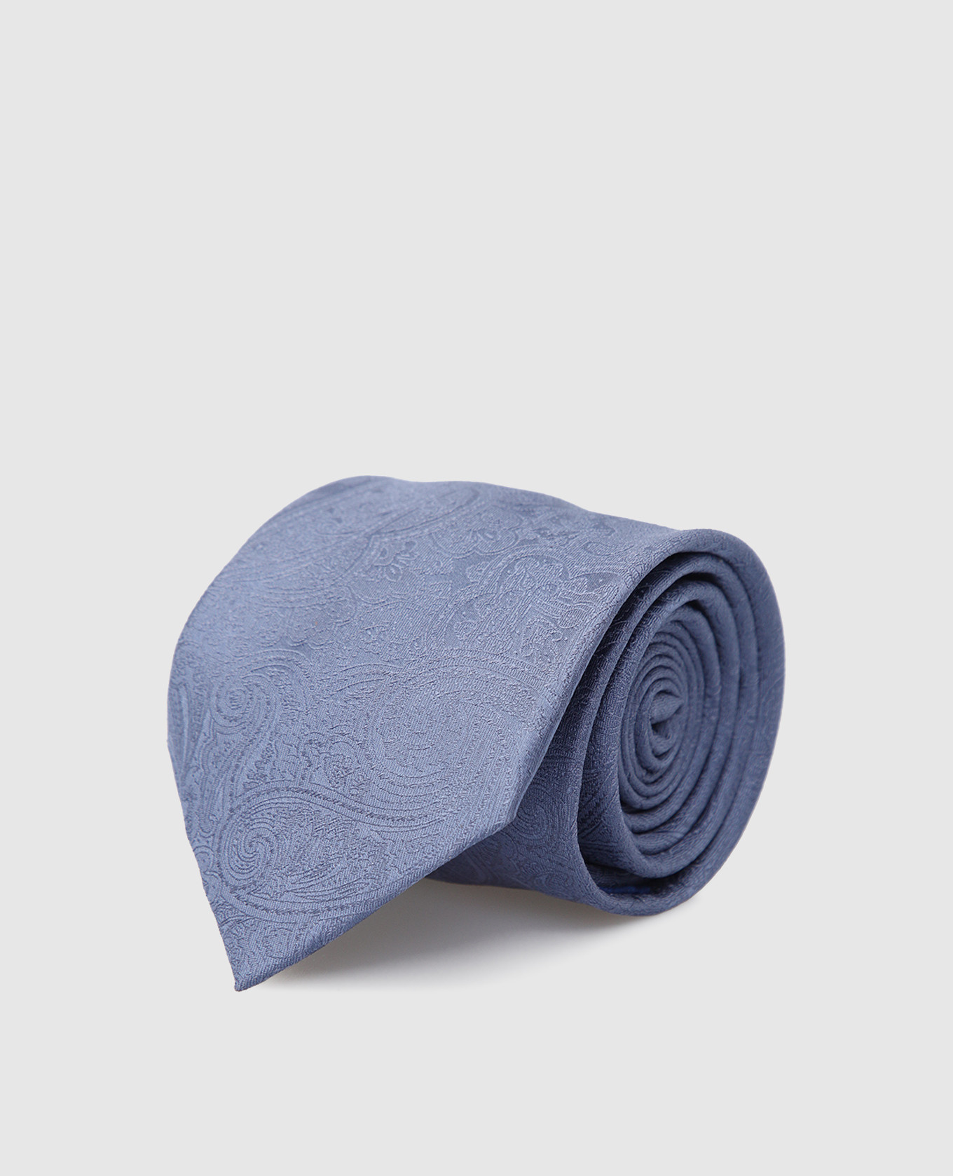 Children's silk light blue jacquard tie stefano ricci
