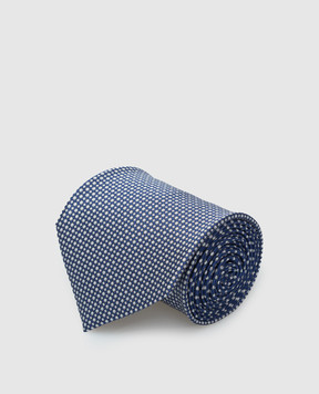 Stefano Ricci Navy blue patterned silk tie CXDD41072