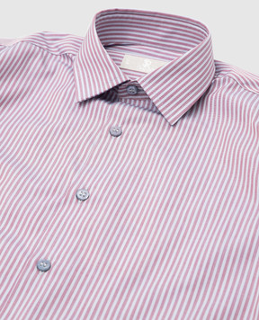 Stefano Ricci Children's light burgundy striped shirt YC003257L1515